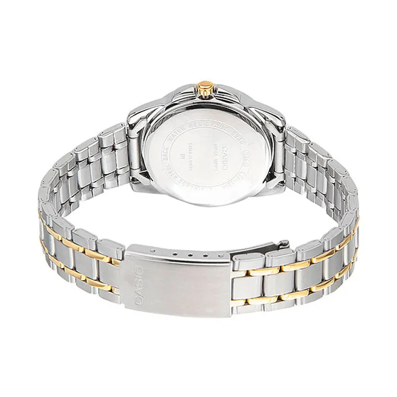 Casio Black Dial Dual-tone Ion plated Ladies Watch- LTP-1314SG-1A
